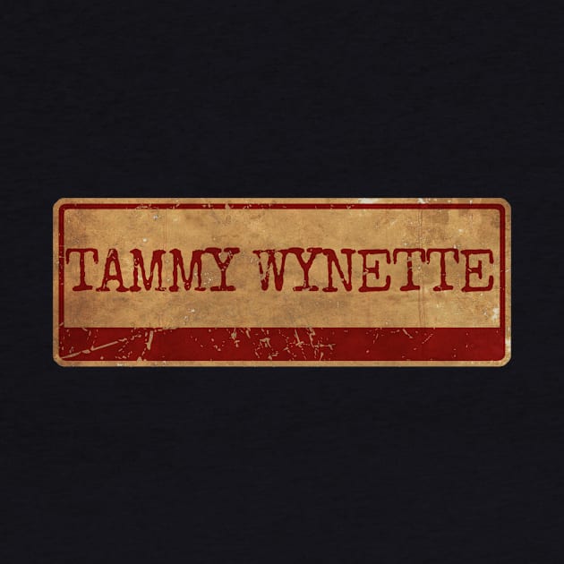 Aliska text red gold retro Tammy Wynette by Aliska